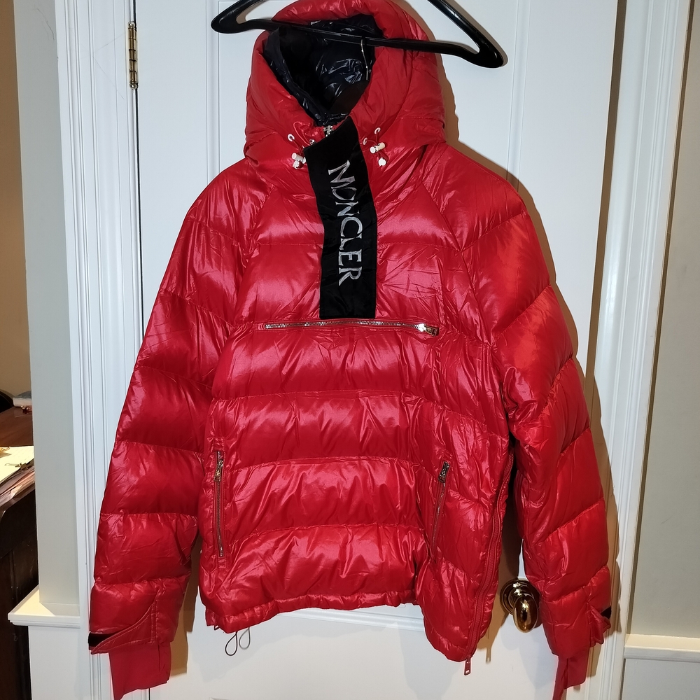 Moncler x Kith Lachat Red Down Hoodie Jacket Size 3